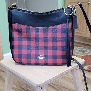 Coach Gingham Print Chaise Purse